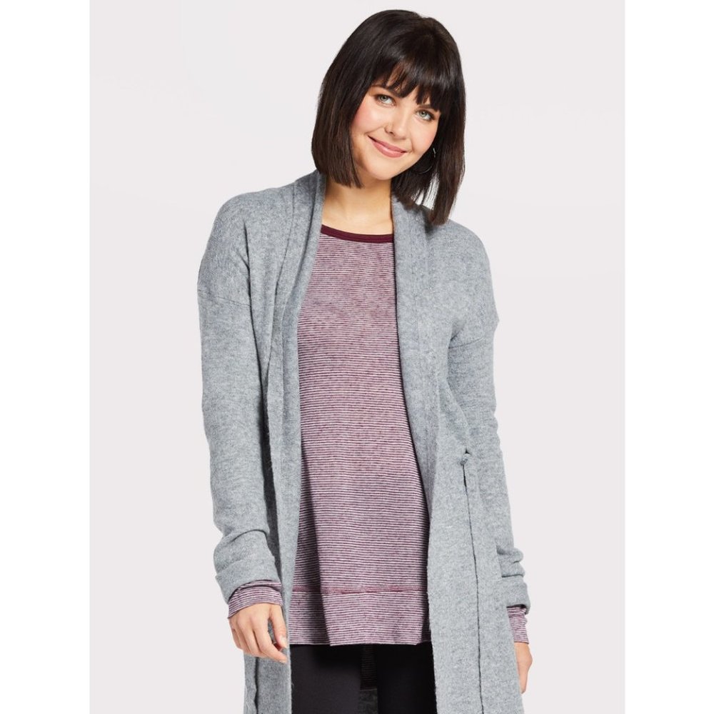 Gray long cardigan